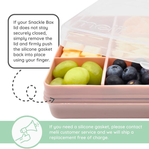 melii Snackle Box – Divided Snack Container, Food Storage for Kids, Removable Dividers, Arts & Crafts, Beads, BPA-Free – 12 Compartments (Pink)...