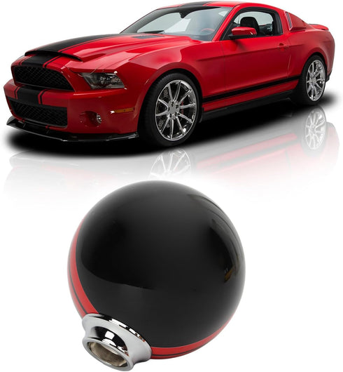Akozon 5 Speed Gear Shift Knob for Manual Replacement Shifter Lever Stick Head Knob for from 1967 to 2018 (Black Red)...