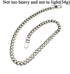 HAHIYO Purse Chain Strap 15.7 inches Bright Silver for Shoulder Cross Body Sling Purse Handbag Clutch Replacement Comfortable Flat 0.4' Wide Enoug...