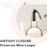 OGGI Bottle Stopper - Ideal for Champagne & Sparkling Wine, Stainless Steel Wine Topper Set - Stylish Wine Saver Stoppers with Airtight Wine Seale...