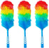 3 Pack Upgrade 19” Rainbow Static Feather Duster with Beandable and Washable Head - More Fibers Bigger Head Less Loss of Fiber...
