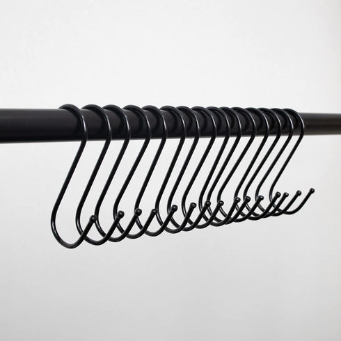 TWOMEM 3.7 Inch S Hooks 15 Pack for Hanging Large Electroplating Finish Non Slip Steel S-Shaped Hangers for Kitchen Plants Pots Pan Cups Towels Ut...