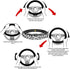 Swono Leopard Print Non-Slip Steering Wheel Cover Wild Animal Snow Leopard Neoprene Car Steering Wheel Covers Grip Automotive Steering Wheel Prote...