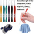 BAIWANLCH 8 Pcs Crochet Hooks Set Ergonomic Crochet Hook Set Single Pointed Knitting Crochet Hook Set Rubber Grip Single Pointed Hook Needles for ...