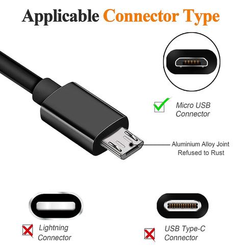 Micro USB Cable 10ft High Speed Data Transfer Fast Charging Android Phone Charger Cord for Kindle Fire Samsung Galaxy Note 5 4 S6 Edge J7 J7V J5 J...
