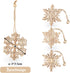 ilauke 12pcs Wooden Snowflakes Decorations 3 inch Christmas Ornaments Wood Hanging Ornament Rustic Farmhouse Christmas Craft Supplies...
