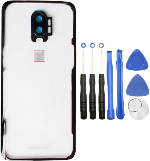 ubrokeifixit for OnePlus 6T Housing Rear Back Glass Door Cover Replacement for OnePlus 6T A6010 A6013 LTE 6.41" (Clear)...