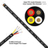UL2464 10FT 18 Gauge 4 Conductor Electrical Wire, Tinned Oxygen Free Copper 4 Wire, 18/4 AWG Landscape Wire, OFC Speaker Wire, Low Voltage Wire, A...