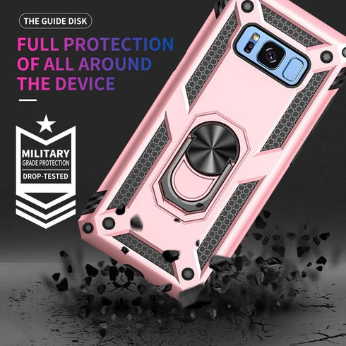 Yiakeng Samsung Galaxy S8 Case, Samsung S8 Phone Case, Military Grade Protective Cases with Ring for Samsung Galaxy S8 (Rose Gold)...