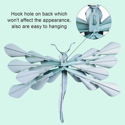 LIFFY Metal Dragonfly Wall Decor Handmade - Outdoor Metal Wall Art Decor for Patio Garden Fence Living Room, Bedroom, Dragonfly Gifts...