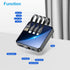 12000mAh Small Power Bank,Mini Portable Charger Built in 4 Cables,USB C Input/Output with Smart LED Display,External Battery Portable Charger Powe...