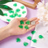 Beadthoven 100-Piece Frosted Style Leaf Acrylic Charms Pendants for Jewelry Making Accessory DIY Crafts Home Decoration | 24x22.5x3mm (Green)...