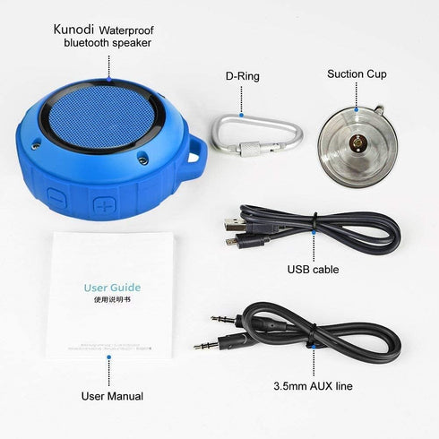 Kunodi Outdoor Waterproof Bluetooth Speaker, Wireless Portable Mini Shower Travel Speaker with Subwoofer, Enhanced Bass, Built in Mic for Sports, ...