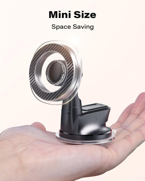 OQTIQ for MagSafe Car Mount, Mini Suction Cup Car Phone Mount for Car Dashboard Windshield, Magnetic Phone Holder for iPhone 15 14 13 12 Pro Plus ...