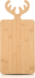 Bamboo Cutting Board with Antler Handle Christmas Wooden Serving Board Bamboo Wood Cheese Charcuterie Board Decorative Carving Cutting Board for H...