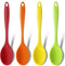 GEEKHOM 4 Pieces Silicone Spoons, Large Mixing Spoon Heat Resistant Kitchen Utensils Serving Table Spoons Non-stick Stirring Spoon for Cooking Bak...