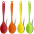 GEEKHOM 4 Pieces Silicone Spoons, Large Mixing Spoon Heat Resistant Kitchen Utensils Serving Table Spoons Non-stick Stirring Spoon for Cooking Bak...
