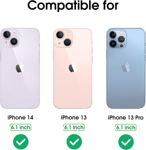 Arae Screen Protector for iPhone 14/iPhone 13/iPhone 13 Pro, HD Tempered Glass Anti Scratch Work with Most Case, 6.1 inch, 3 Pack...