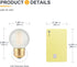 Frosted LED Ceiling Fan Light Bulbs- E26 Base 2700K Soft Warm White Dimmable 25W Equivalent A15/A50 Globe Bulb- Vintage 2W Short Round LED Lamp fo...