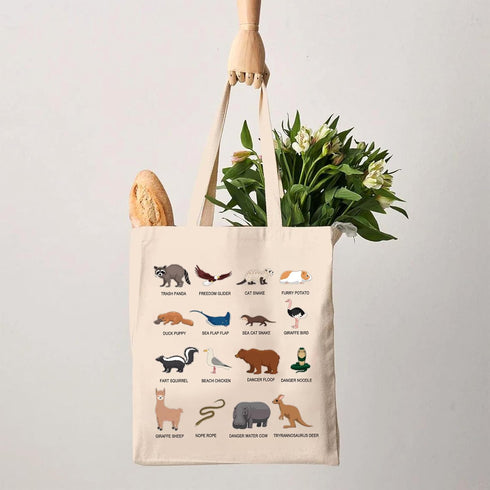 G2TUP Zoology Lover Gift Animals Of The World Tote Bag Zoo Keeper Zookeeper Handbag Animal Lover Gift...