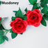 Musdoney 4Pcs 32.2 FT Fake Rose Vine Flowers Plants Artificial Flower Garland Hanging Rose Ivy Home Hotel Office Wedding Party Garden Craft Art De...