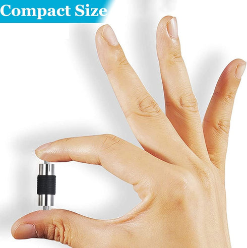 RCA Male to Male Coupler 10-Pack, Dual Male Connector RCA M-M Adapter Nickel Plated...