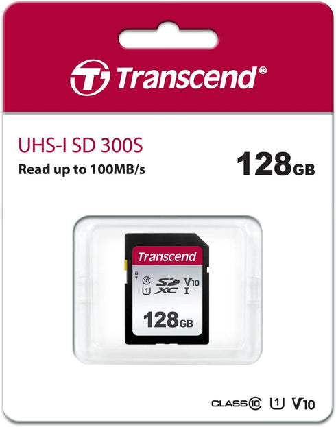 Transcend 128GB SDXC/SDHC 300S Memory Card TS128GSDC300S...