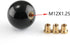 Shift Knob Black Round Ball Type Universal for Manual Automatic Vehicles with 3 Adapters (Billiard 8 Ball)...