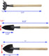 6 Pcs Mini Garden Tool Set Plant Potted Flower Gadget Wooden Handles for Transplanting Seedling Cultivating Weeding Flowers Vegetable Seedlings [F...