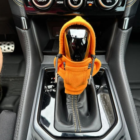 Car Gear Shift Cover Universal Automotive Interior Accessories Shift Knobs Fashionable Hooded Shirt Car Shifter Stick Protector Decoration (Orange...