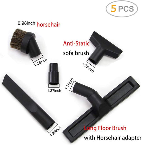 EZ SPARES 5PCS 1 1/4 inch Universal Replacement 32mm&35mm Vacuum Cleaner Accessories Horsehair Brush Kit Floor brush Tools...