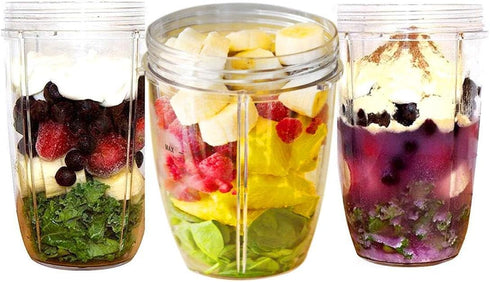 Blender Cups Replacement for Nutribullet Blender 18OZ Cup with Lid, Compatible with Nutribullet 600W 900W Blender Juicer (2Pack)...