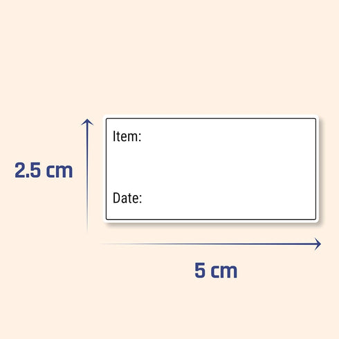 200 Pieces, 2" x 1", Removable Food Labels for Freezer Storage, Date Stickers to Write On...