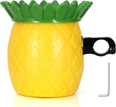 Accmor Bike Cup Holder, Bike Water Bottle Holders, Pineapple Universal Bar Drinks Cup Holder with Metal Clamp for Bicycle, Motorcycle, Wheelchair,...
