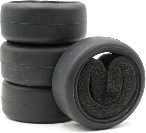 hobbysoul 4pcs RC 1/10 On Road Slick Tire Rubber Tyre Fit for 1:10 Touring Drift Car Wheel Rim …...