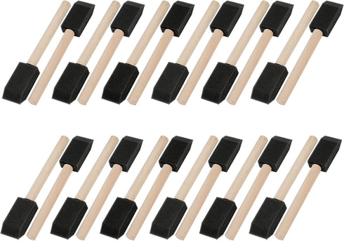 Mister Rui Foam Paint Brush, Mister Rui-Poly Foam Paint Brushes 1 Inch-24 Pack, Small Paint Sponge Brushes for Painting and Cleaning...