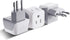 Ceptics Brazil Travel Adapter Plug with Dual Usa Input - Type N (3 Pack - Ultra Compact - Safe Grounded Perfect for Cell Phones, Laptops, Camera C...