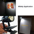 Outdoor 1pc 5W COB LED Clip on Light, IP65 Waterproof Adjustable Desk Stand COB Spotlights with Clip and US Plug for Flag Coffee Shop (Cool White)...