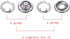 ONLYKXY 50 Sets 9.5mm/0.37inch Snap Buttons, Metal Ring Snaps, Snap Fasteners Kit, Hollow Prong Buckle (Silver)...