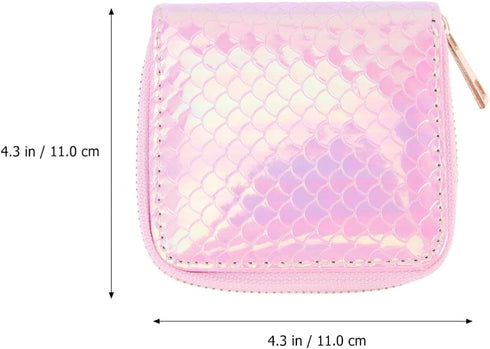 VALICLUD Womens Wallet Womens Wallet Pocket Wallet Holographic Mermaid Wallets Rainbow Girls Wallet Coin Purse Credit Holder Zipper Zipper Wallet ...
