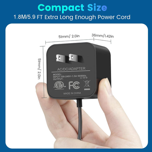 15W Power Adapter for Amazon Echo Dot 3rd Generation Echo Dot (3rd/4th Gen) with Clock Echo Dot Kids Edition Echo Show 5 Echo Spot,and Fire TV Cub...