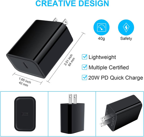 Super Fast Charger for Samsung Galaxy S24 S23 S22 S21 Ultra S20 FE Z Flip 5 Z Fold 5 A15 5G A25 A14 A04s A03s A13 A53 A12 A54, 20W USB C Wall Char...