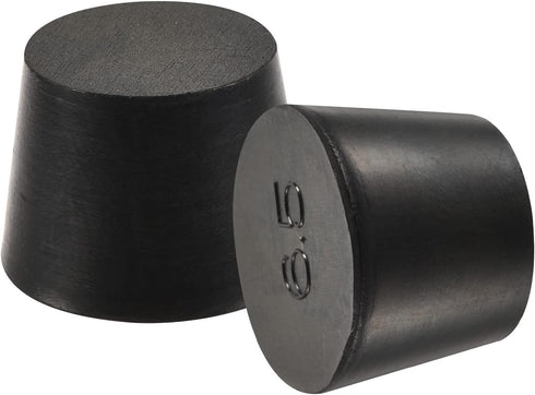 MECCANIXITY Rubber Tapered Plug 27mm to 34mm Solid Test Tubes Bungs Stopper Black for Lab Home 5 Pieces...