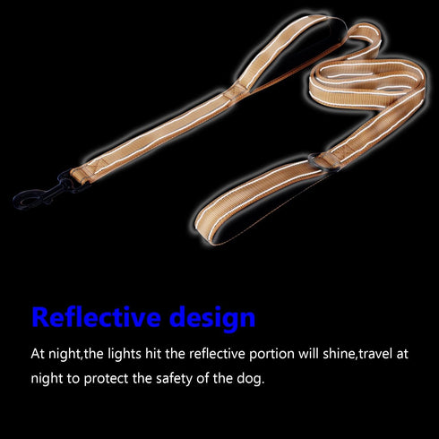 3M Reflective Dog Leash 5ft Long with Traffic Padded Handle, Dog Training Leash Heavy Duty,Double Handle Lead for Large or Medium Dog...