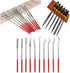 26Pcs Needle File Set, 6Pcs 140mm Wood Rasp Hand Metal File Tools + 10Pcs 140mm Mini Diamond Needle File Set + 10Pcs 140mm Mini Diamond Riffler Ne...