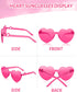 Heart Sunglasses for Women Heart Glasses with Heart Leg Rimless Sunglasses for Bachelorette Party Wedding Favors...