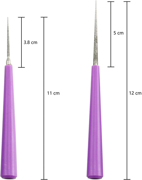 Tegg Bead Reamer Set 5PCS Diamond Tipped Bead Reamer Beading Hole Enlarger Tool for Glass Plastic Metal Wood Beads...