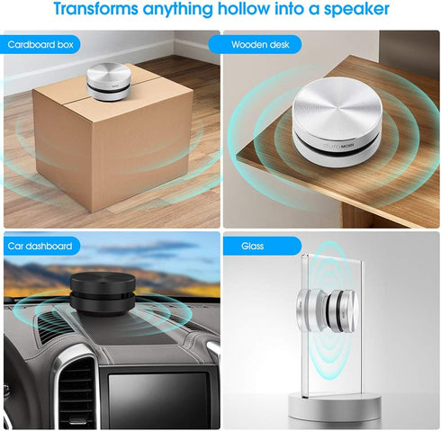 Wirelessly BT Mini Speaker Bone Conduction Wireless, Stereo Bass Sound Creative Portable Speaker Mini Size Music Player Built-in Mic Sound Box for...