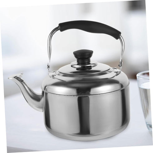 Cabilock Stainless Steel Kettle Stove Teapot Hot Water Kettle Kitchen Water Boiler Handheld Water Pot Tea Maker Pot Stovetop Tea Kettle Whistling ...