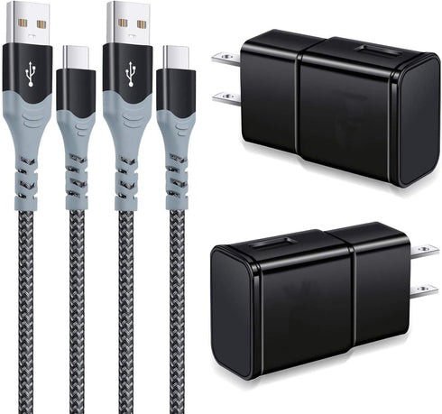 USB C Wall Charger with Cable, Eversame Type C Fast Charger Block with 10FT + 6FT USB C Type Cable Compatible with Samsung Galaxy S10/S10+/S9/S9+/...